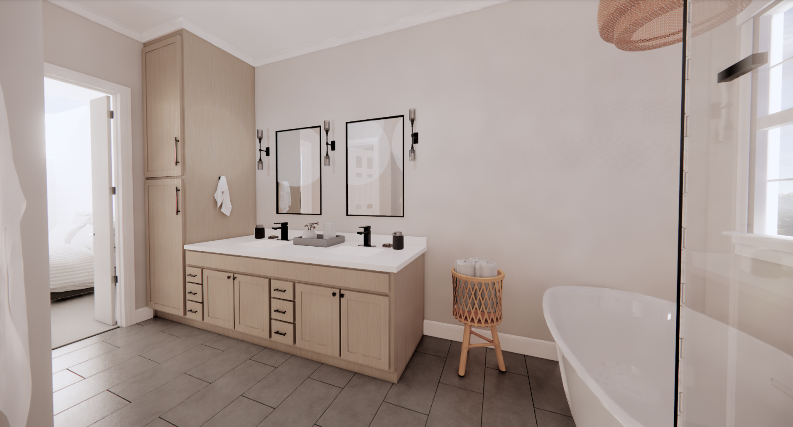 Bathroom Design 3D Model Vanity