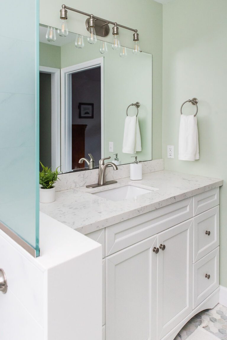 Cary Bathroom Remodeling Green Walls