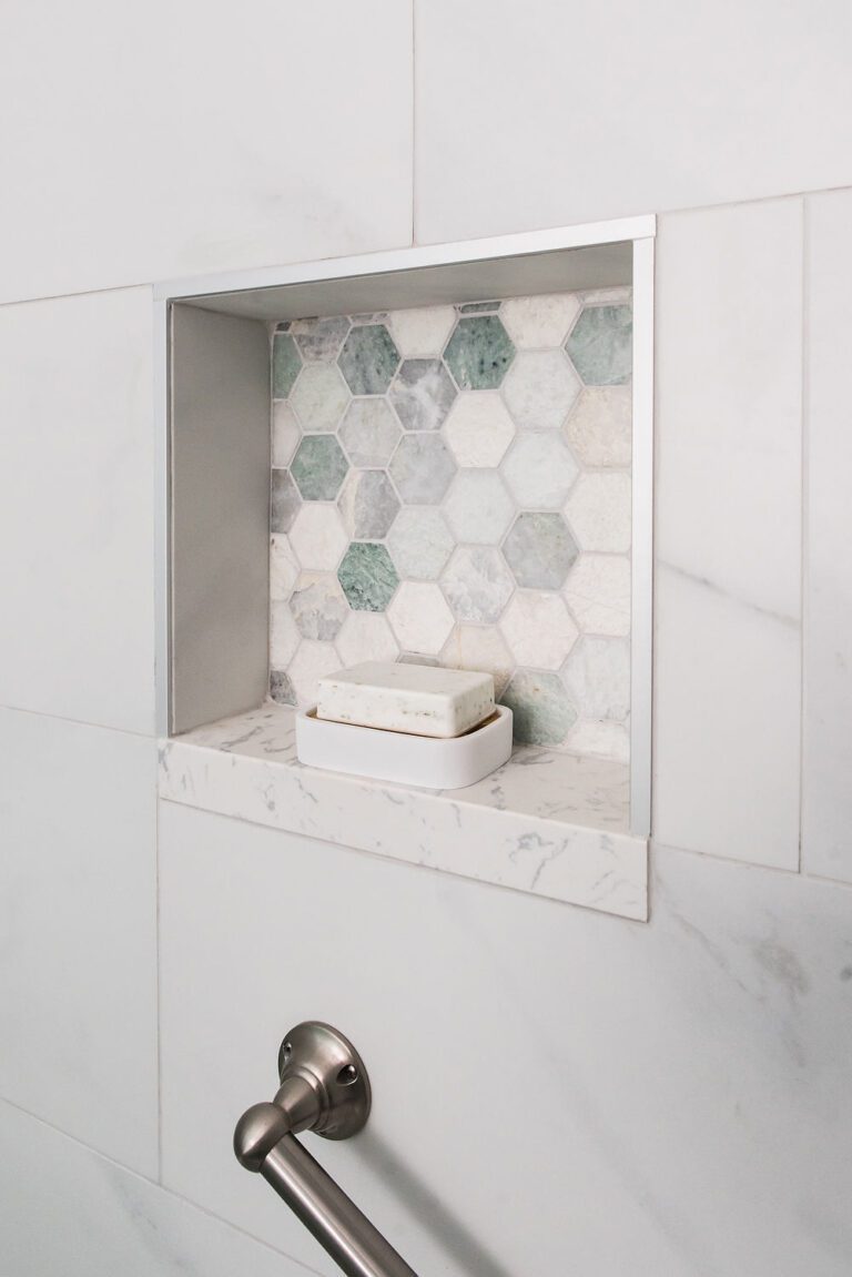 Cary Bathroom Remodeling Hexagon Niche