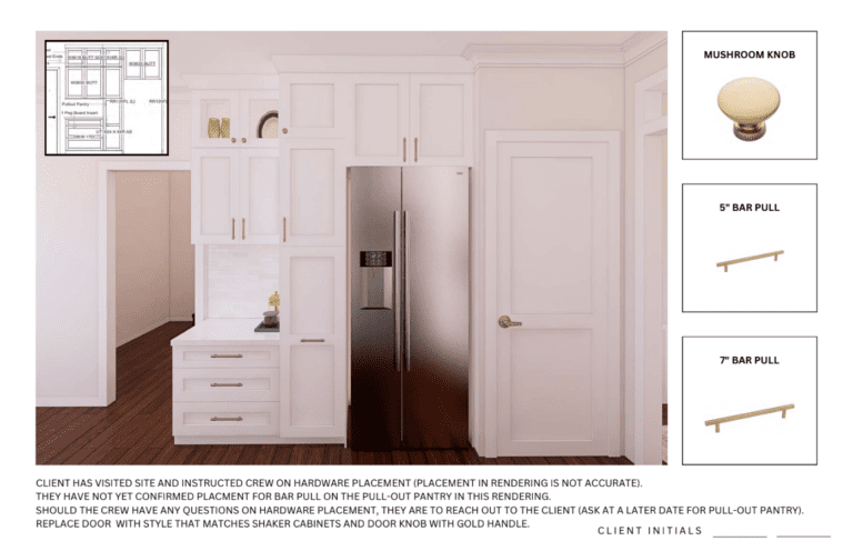 Cary Kitchen Remodel Pantry Cabinet Rendering