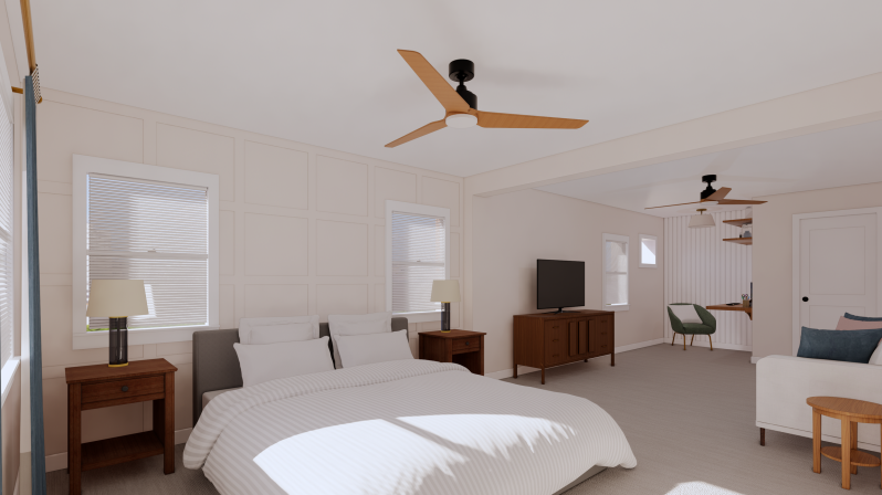 Custom Homebuilding Bedroom Design Rendering