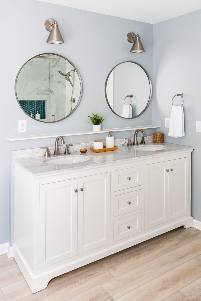 Morrisville Bathroom Remodeling Double Circle Mirrors
