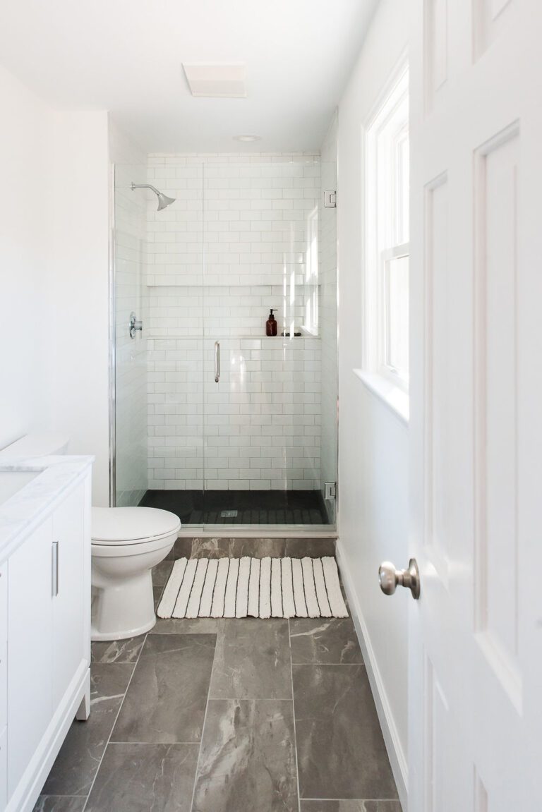 Raleigh Bathroom Remodeling Rectangle Tile Floor