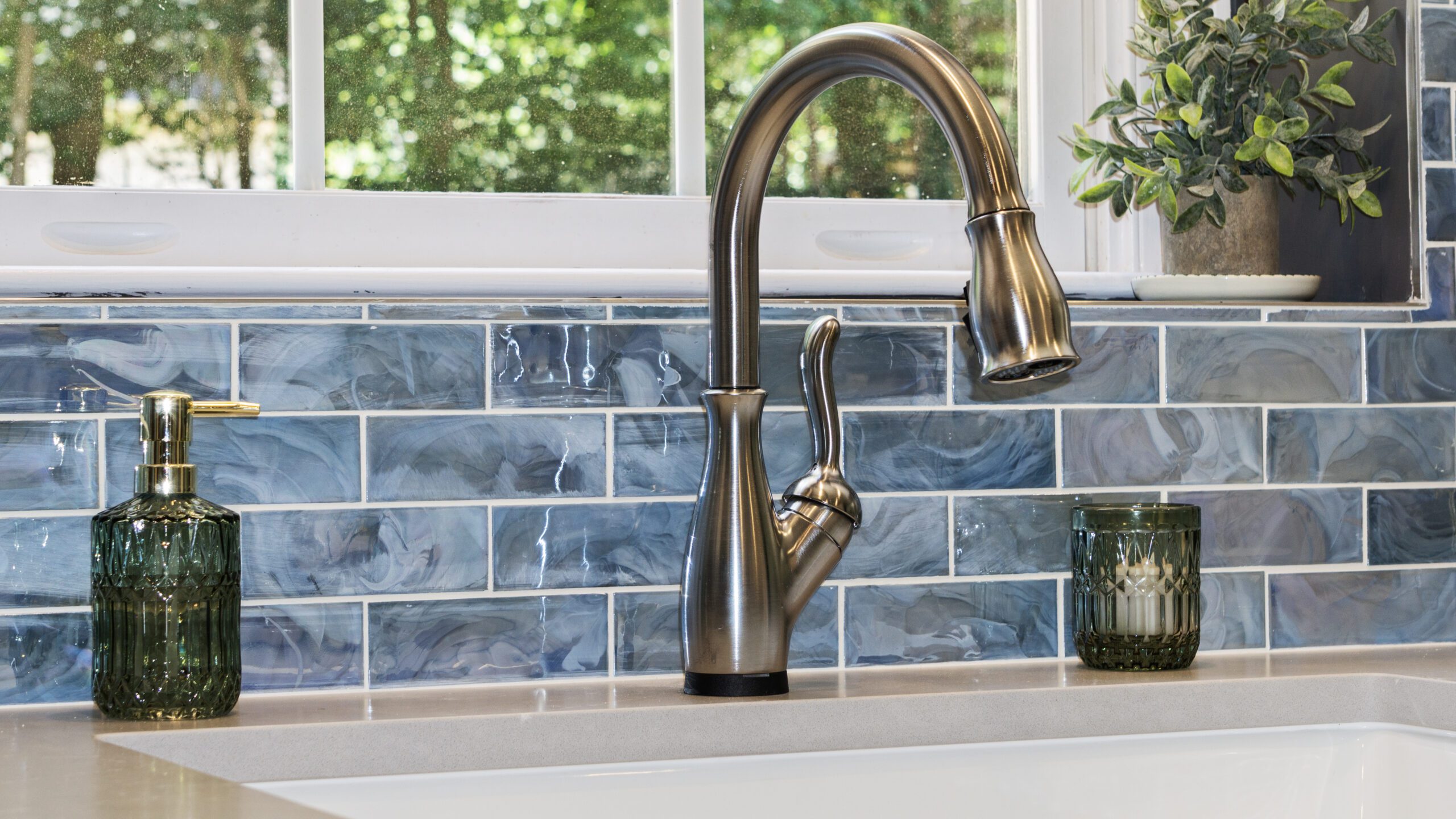 Wake Forest Kitchen Remodeling Brushed Nickel Faucet