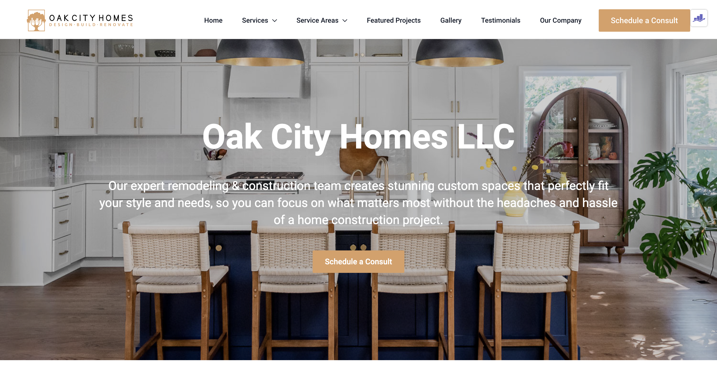 Oak City Homes Website