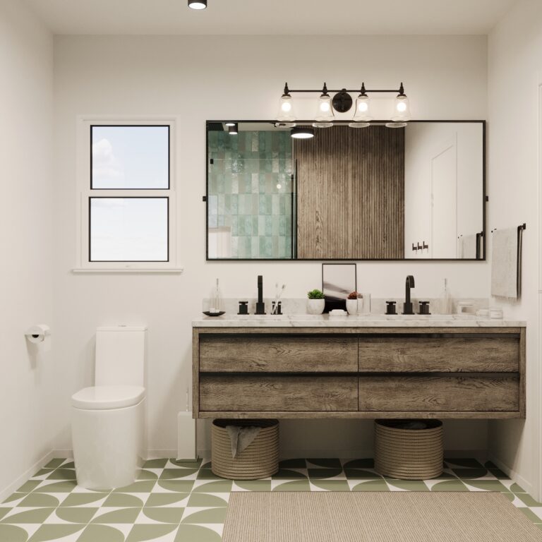 Bathroom design rendering cary vanity