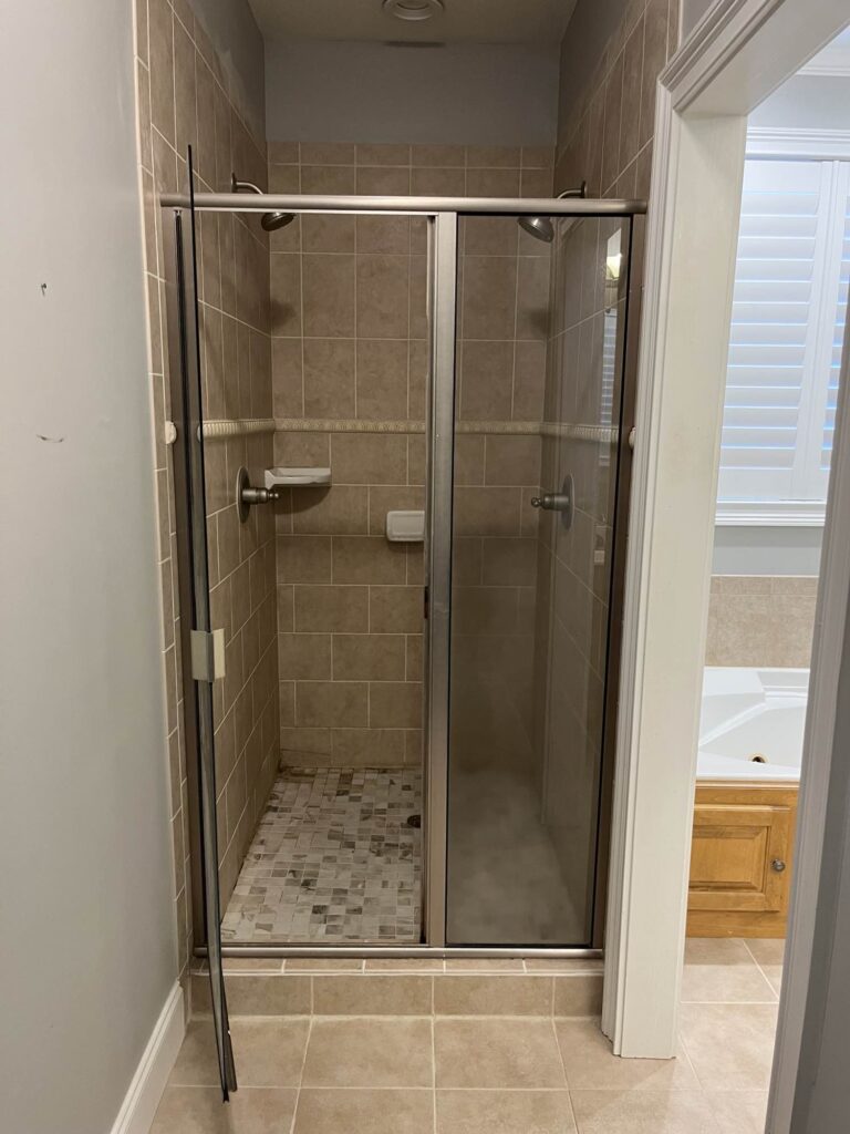 Holly Springs Bathroom Remodel Shower Before